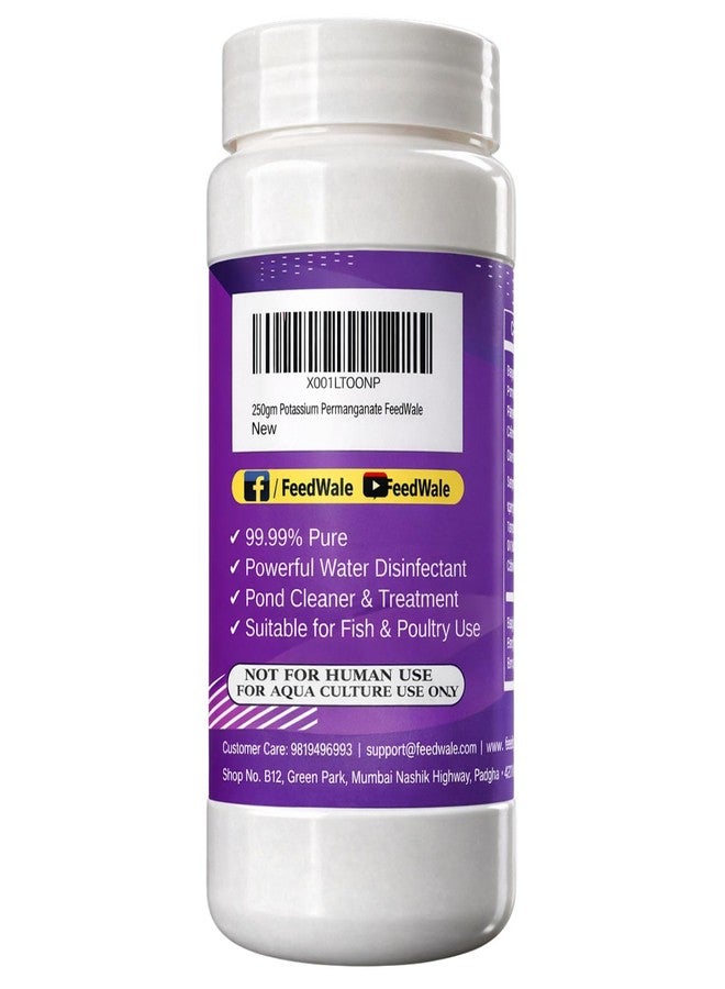 FeedWale 250gm FeedWale Potassium permangnate Crystals 99.99% Pure Pond Cleaner | Poultry Farms | Lal Dawai | Water Disinfectant - Image 4