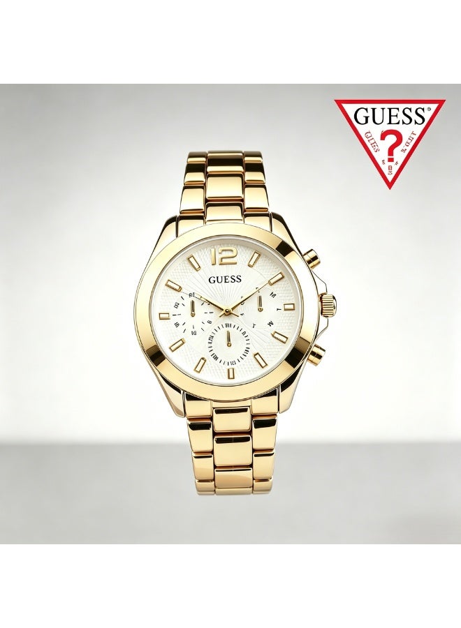 Marciano by GUESS gold-tone quartz watch, three dials, multi-functional