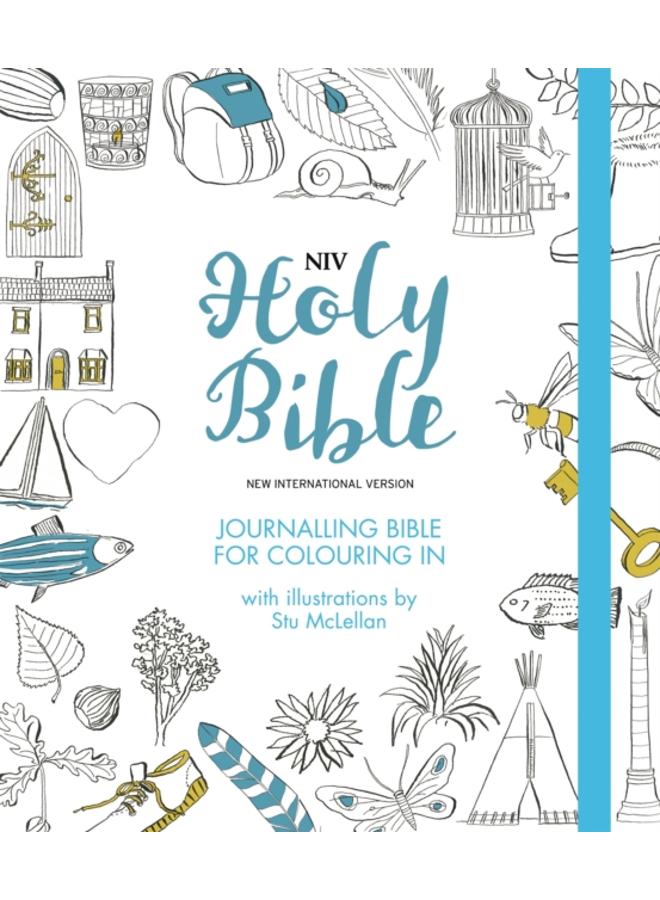 NIV Journalling Bible for Colouring In : With unlined margins and illustrations to colour in 