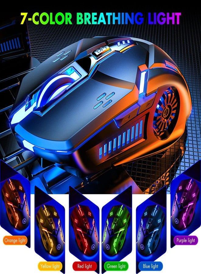 CHONCHOW Gaming Mouse - Wired, 6 Buttons, 4 Adjustable DPI Up to 3200 DPI, 7 Color LED Light, Used for Games and Office, Compatible with Computer/Laptop/Tablets (Black) - Image 3
