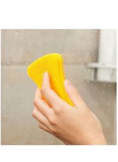 SYOSI 3 Pack Gentle and Hygienic Kitchen Silicone Sponge for Non Scratch Dish Washing Cleaning Miracle Market Silicone Dish Sponge  - Image 4