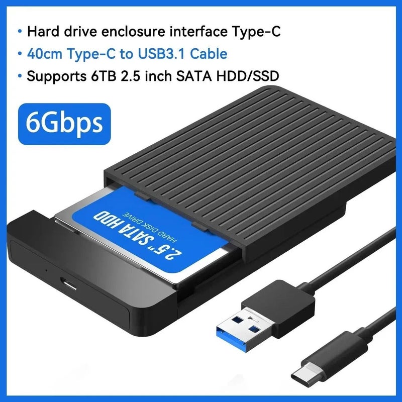 2.5 Inch SSD External Hard Drive Case Adapter USB 3.1 SATA HDD Enclosure 6Gbps Data Transfer for PC and Laptop Storage - Image 5