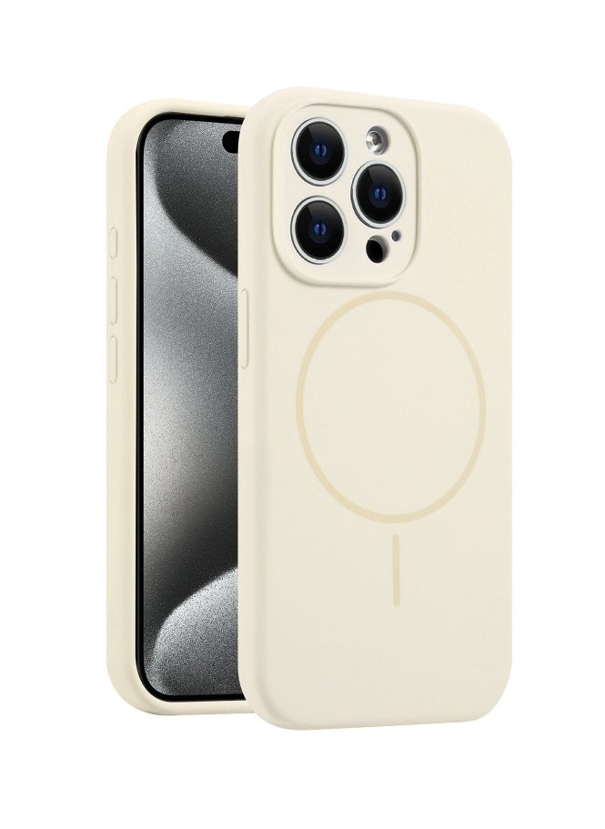 Silicon cover Compatible with iPhone 14 pro max  Case, Liquid Silicone Case, Full Body Protective Cover, Shockproof, Slim Phone Case, Anti-Scratch Soft Microfiber Lining – Beige