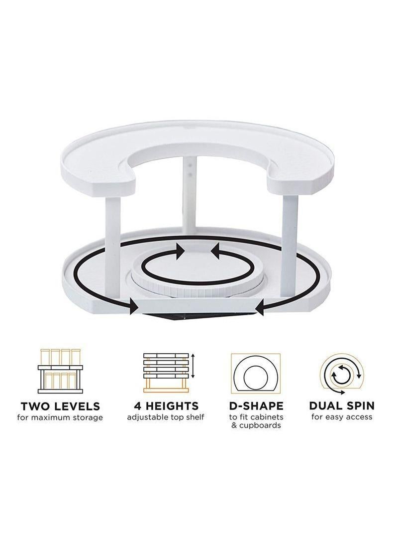 general Spice Spinner Kitchen Rotating Double-Layer Seasoning Bottle Storage Rack And Storage Rack - Image 1