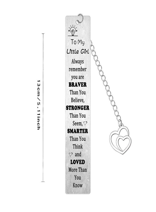 Waeceip Little Girl Bookmark Gifts for Girl Gifts for Daughter Niece Granddaughter Sister Gifts Girls Birthday Christmas Gifts for Girl You are Braver Than You Believe Bookmark (Little Girl Bookmark) - Image 2
