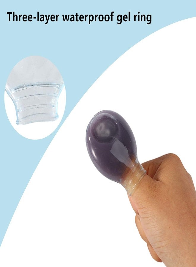 Sinbana 2pcs Waterproof Toe Covers & Finger Protectors, Reusable Toe Covers Durable & Comfortable Finger Soaking Sleeves for Manicure Pedicure Shower Bathing Swimming(Large, 2.28x1.97in) - Image 3