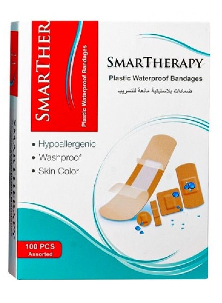 SMARTHERAPY 100-Piece Assorted  Plastic Waterproof Bandages - Image 3