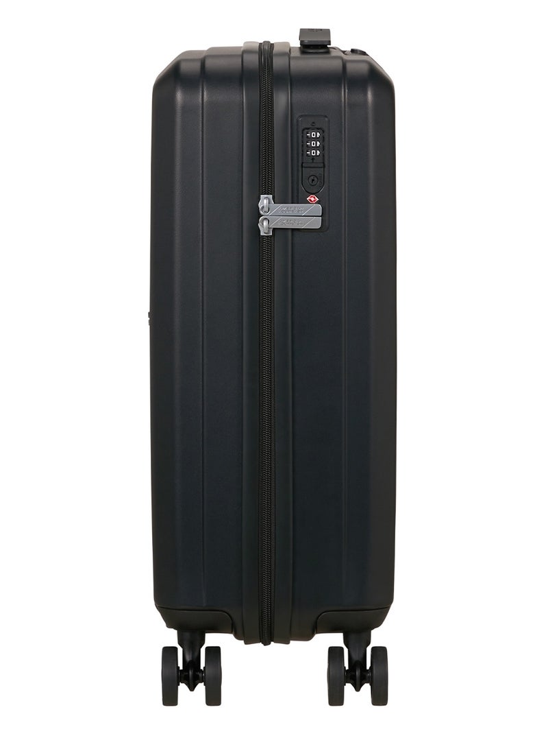 AMERICAN TOURISTER Aerojoy Suitcase, Cabin Size 55 cm / 20 inch, 4 Wheels, Hard Top, ABS, Black|TSA Lock|Inner Mesh Zippered Divider|Cross Ribbons|Lightweight - 3 Years International Warranty - Image 2