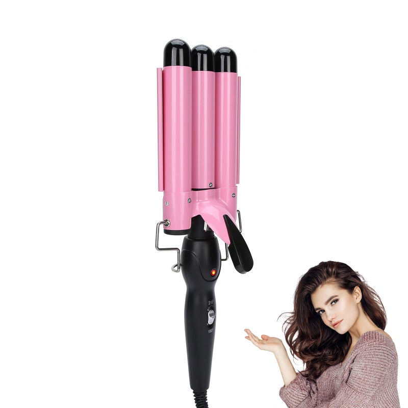 Vruping 3 Barrel Curling Iron, Beach Waver, Tourmaline Ceramic Shaft, 4 Sizes: 22mm, 25mm, 28mm, 32mm - Image 1