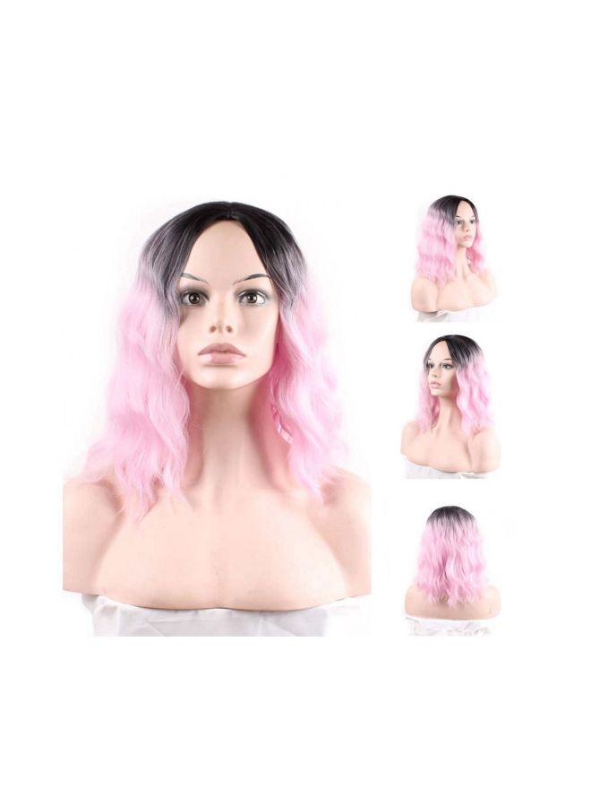 Loquat Long Synthetic Curly Hair Wig Pink/Grey - Image 3