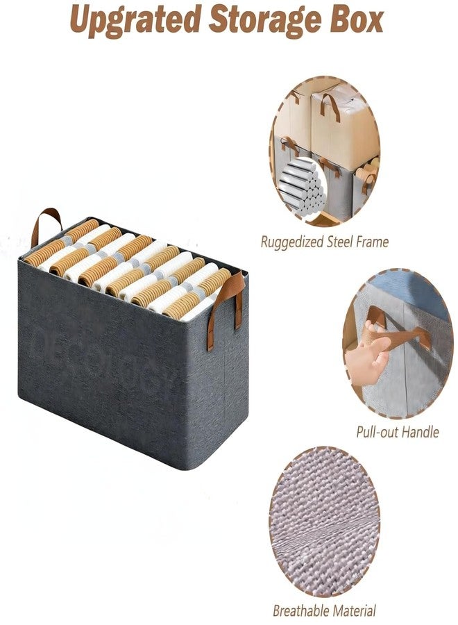 DecoLogy Collapsible Fabric Storage/Cubes Organizer with Handles/Foldable Storage Baskets for Organizing/Toys/Books/Shelves/Closet/Large Storage Box (Wire Cloth Storage Box, 1PCS) - Image 4