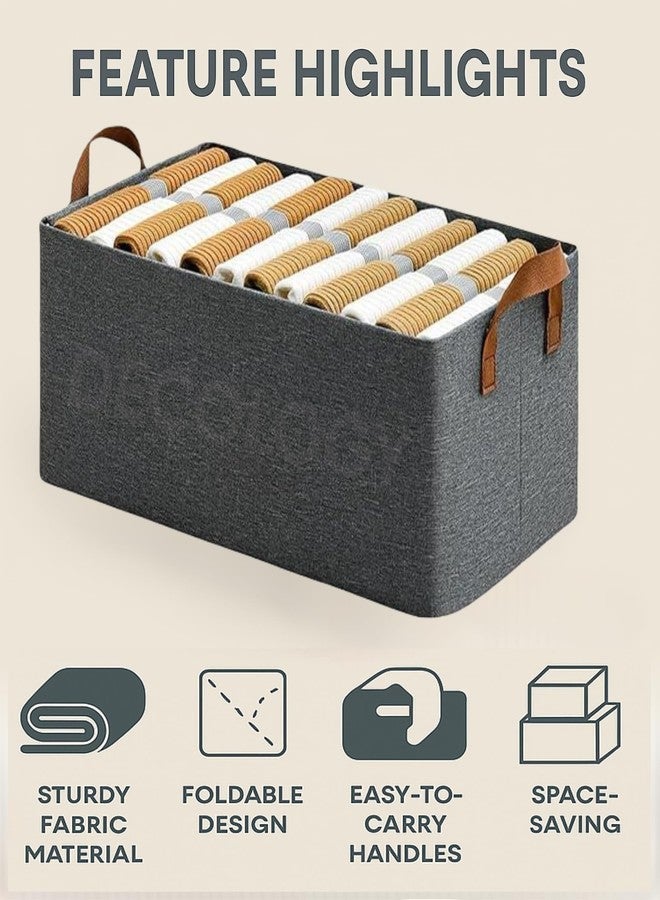 DecoLogy Collapsible Fabric Storage/Cubes Organizer with Handles/Foldable Storage Baskets for Organizing/Toys/Books/Shelves/Closet/Large Storage Box (Wire Cloth Storage Box, 1PCS) - Image 3