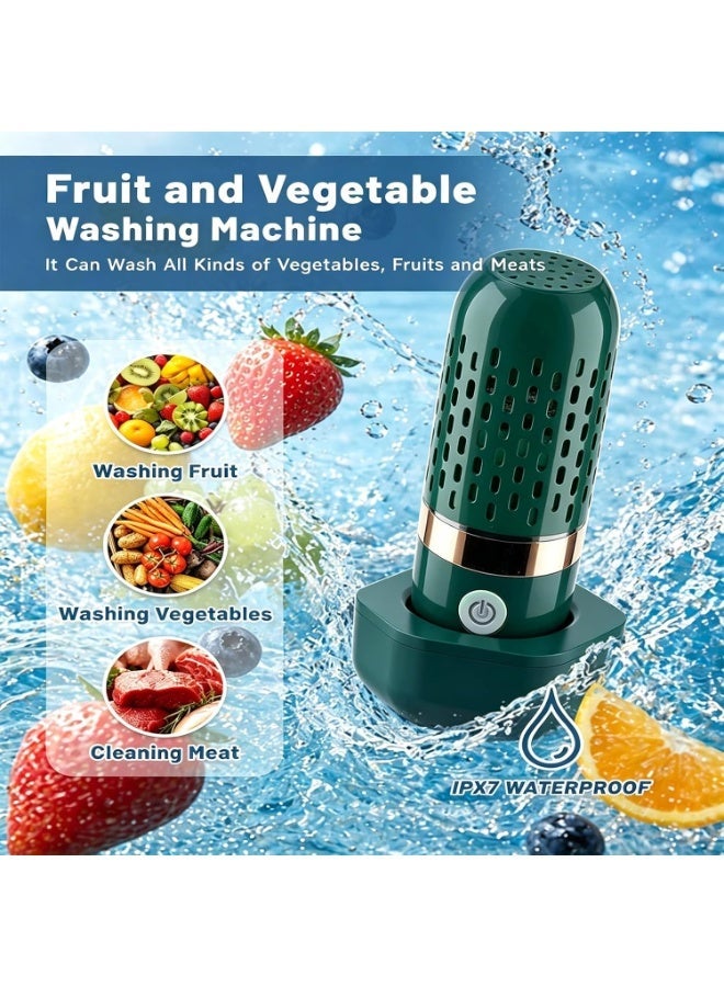 Portable Fruit & Vegetable Purifier, OH-Ion Produce Cleaner, USB Rechargeable Food Washing Machine, Cleans Fruits, Vegetables, Meat & Seafood in 10 Minutes, IPX7 Waterproof for Home & Travel - Image 2
