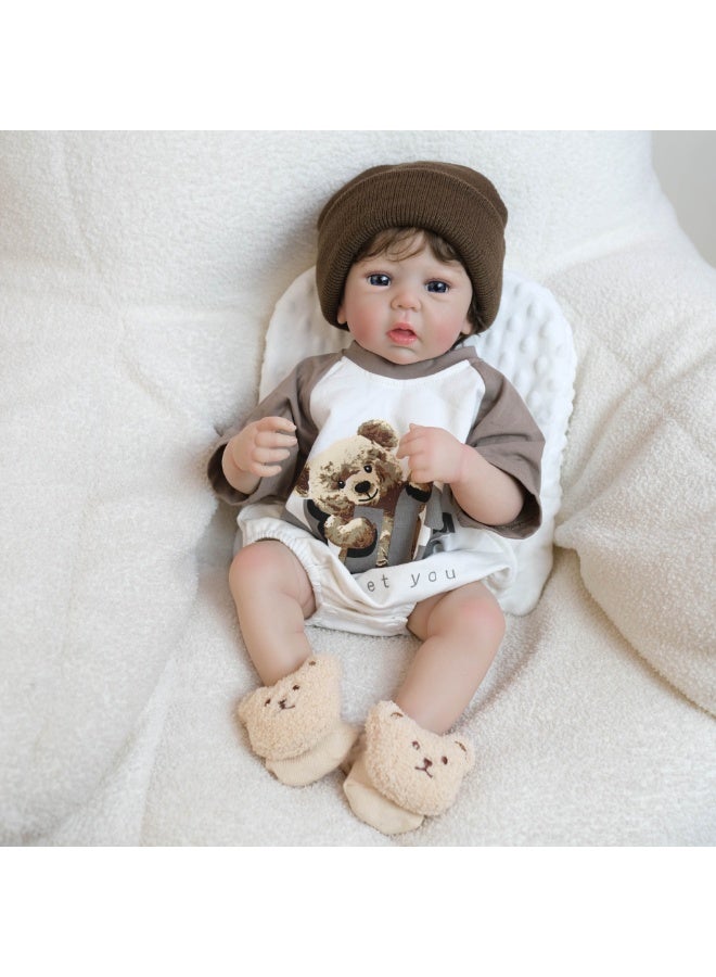 ان بي كي دمية وردية لطيفة، دمية طفل حديث الولادة، دمية واقعية، مصنوعة يدويًا من السيليكون الناعم والفينيل، دمية واقعية، مجموعة ألعاب للأطفال. - Image 1