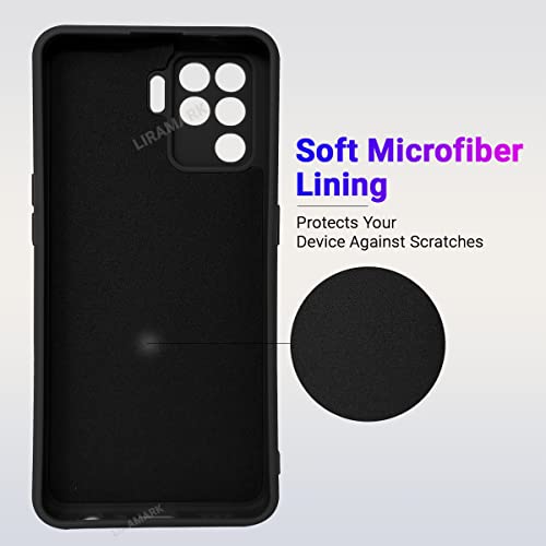 LIRAMARK Silicone Soft Back Cover Case for Oppo F19 Pro/Oppo A94 4G (Silicone Black) - Image 3