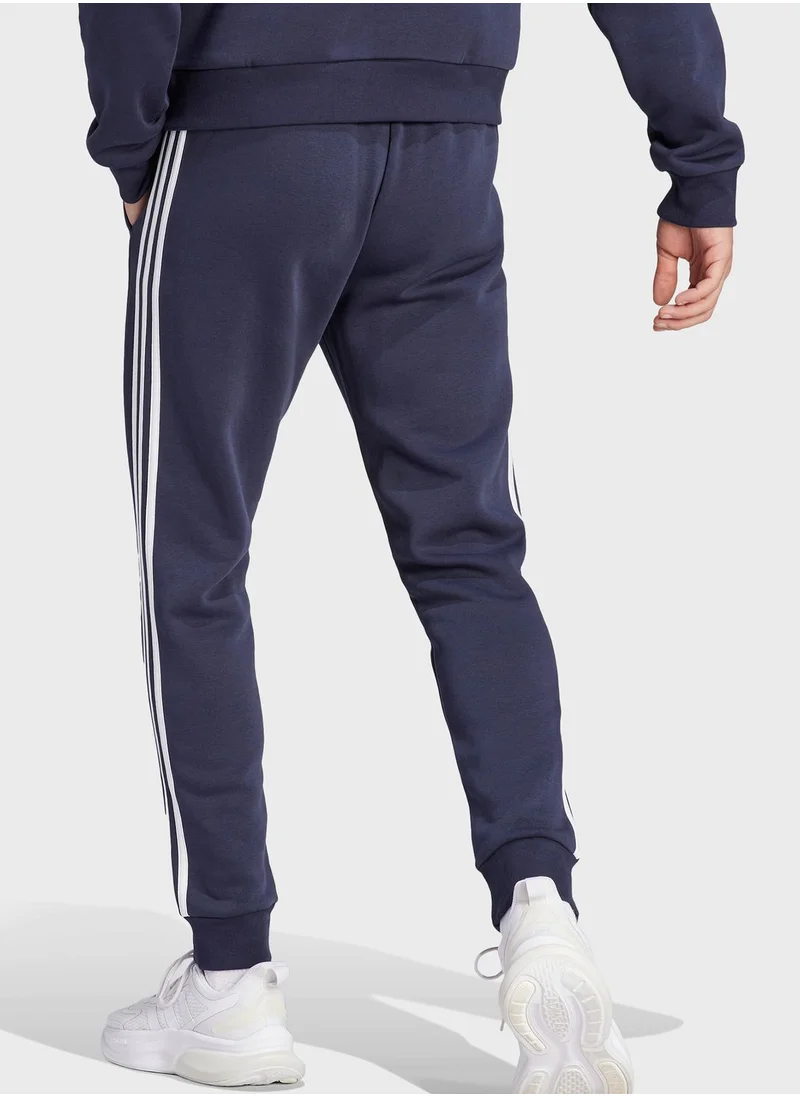 Adidas 3-Stripes Fleece Tapered Cuff Pants