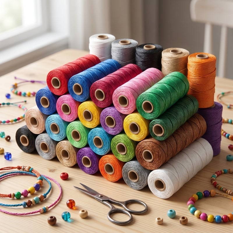 Waxed Polyester Cord 1mm 30 Washable Hues - Durable Shape-Holding Waxed Cord for Jewelry Making Bracelet Crafting DIY Projects Beginners Seasoned Makers - Image 5