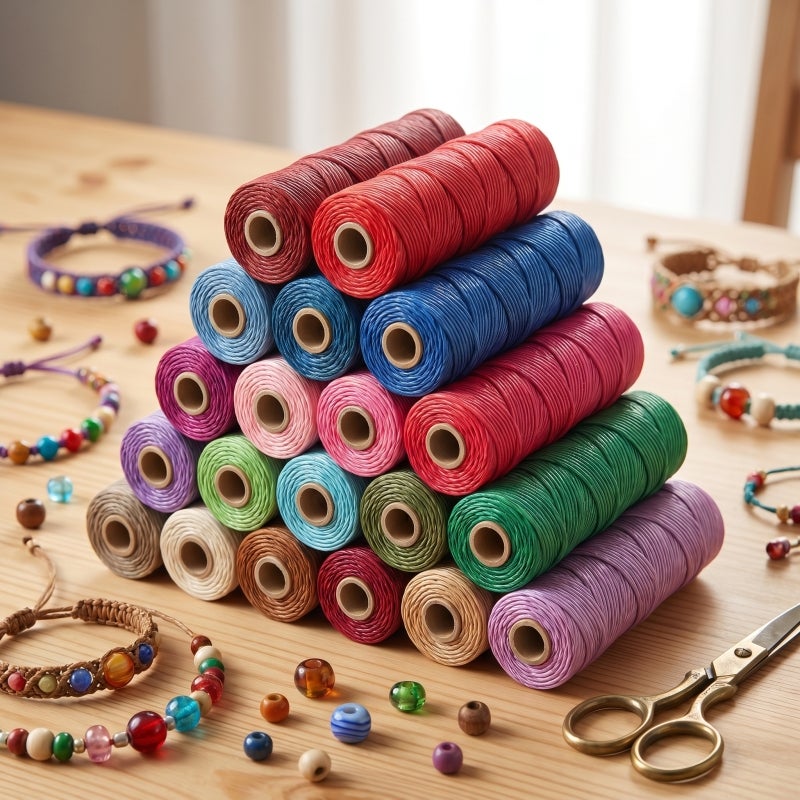 Waxed Polyester Cord 1mm 30 Washable Hues - Durable Shape-Holding Waxed Cord for Jewelry Making Bracelet Crafting DIY Projects Beginners Seasoned Makers - Image 4