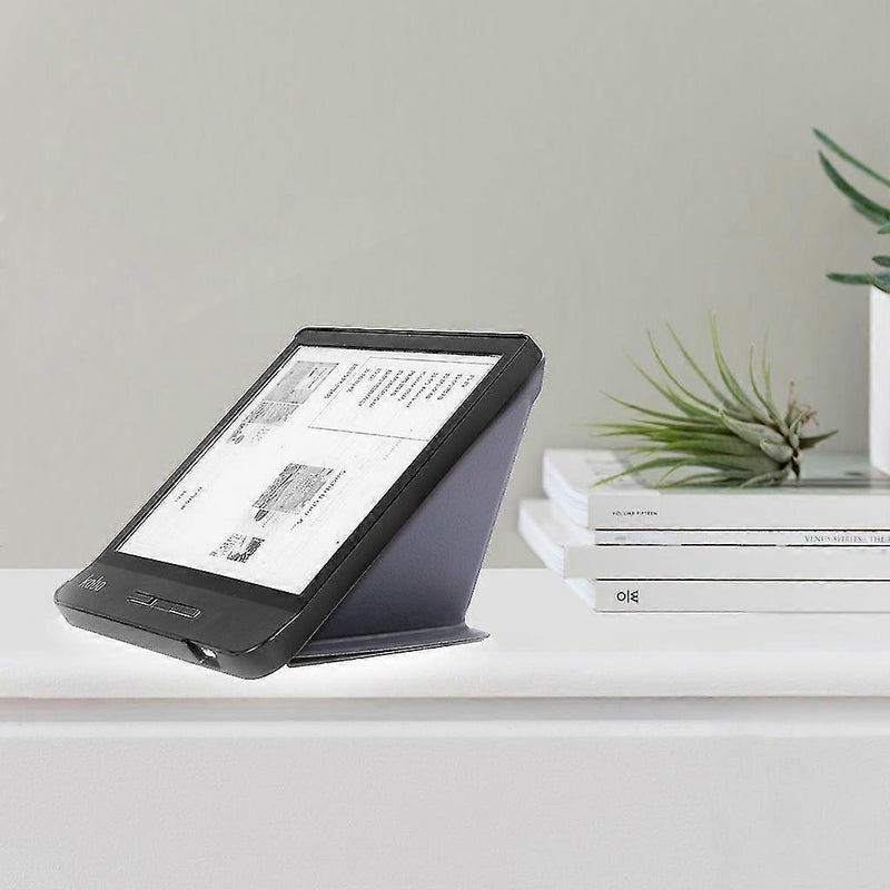 7-Inch Leather Case - 360-Degree Full-Body Protection Smart Sleep/Wake Function for Kobo Libra H2O With Waterproof Gray Surface - Image 2