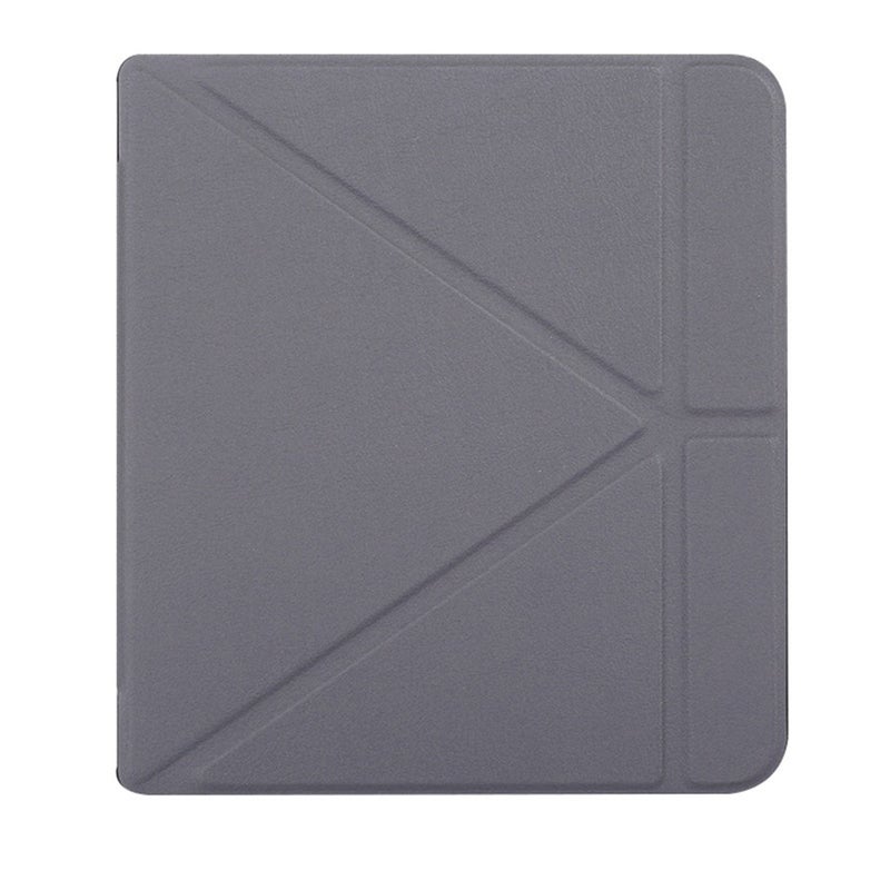 7-Inch Leather Case - 360-Degree Full-Body Protection Smart Sleep/Wake Function for Kobo Libra H2O With Waterproof Gray Surface - Image 1