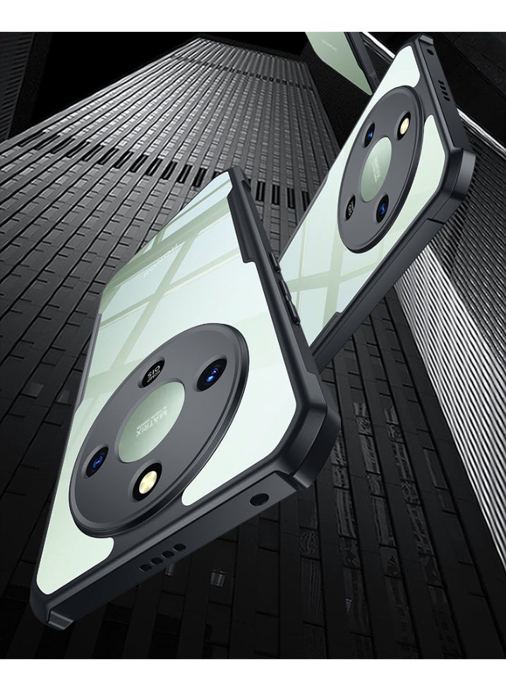 general Cover for Honor X9D , TPU Silicone Edge + Transparent Hard PC Acrylic Back, Shockproof & Anti-Scratch Protective Case for Honor X9D - Image 2