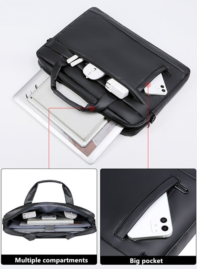 VibeHome 15.6 Inch Laptop Bag,Computer Bag Briefcase,Lightweight Travel Business Handbag,Computer Cases Water Resistance Laptop Case Shoulder with Strap Messenger Bag for Men and Women Work Office - Image 2