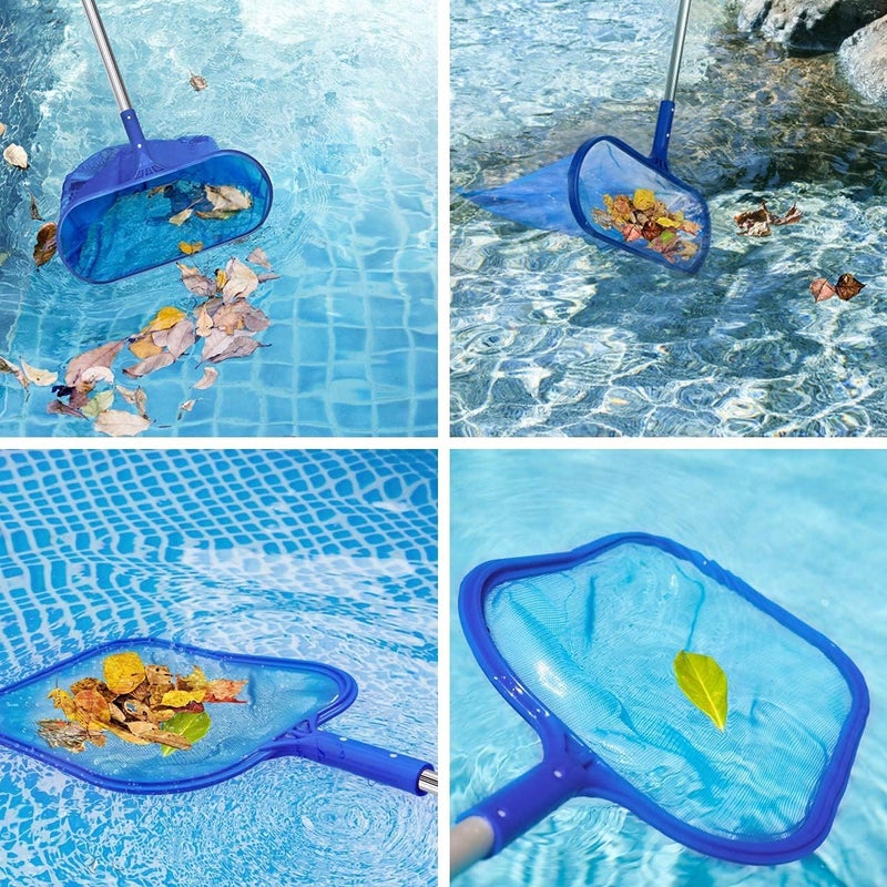 ELECDON Swimming Pool Cleaner Supplies, Professional Heavy Duty Pool Leaf Rake Fine Mesh Frame Net with Telescopic pole, Swimming Pool Cleaning Leaf Skim Net for Garden Pond, Fountain, Hot Tub and Spa - Image 3