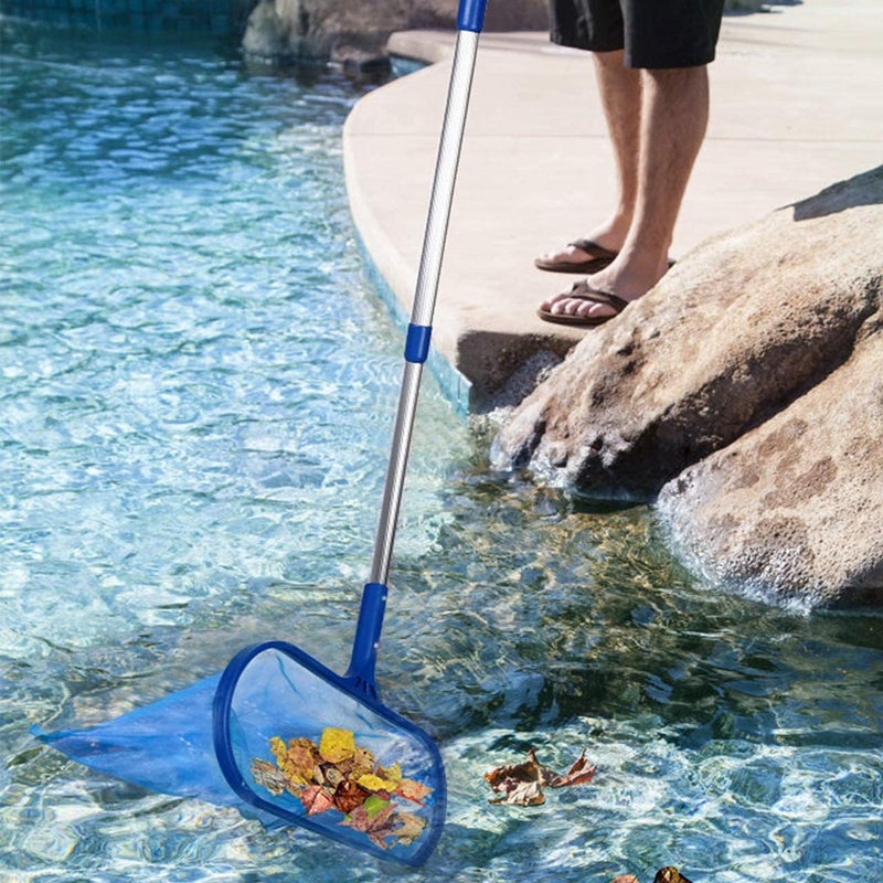ELECDON Swimming Pool Cleaner Supplies, Professional Heavy Duty Pool Leaf Rake Fine Mesh Frame Net with Telescopic pole, Swimming Pool Cleaning Leaf Skim Net for Garden Pond, Fountain, Hot Tub and Spa - Image 4