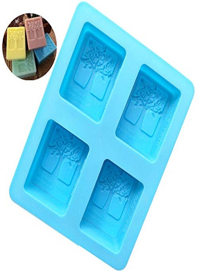 Vedini™ 4 Cavity Tree Soap Silicone Mold Cake Baking DIY Mold Home easy to clean cheese silicone mold Fondant Chocolate Resin Clay Candle Baking (Output Weight : 120-135 Grams) (Pack Of 1) - Image 5
