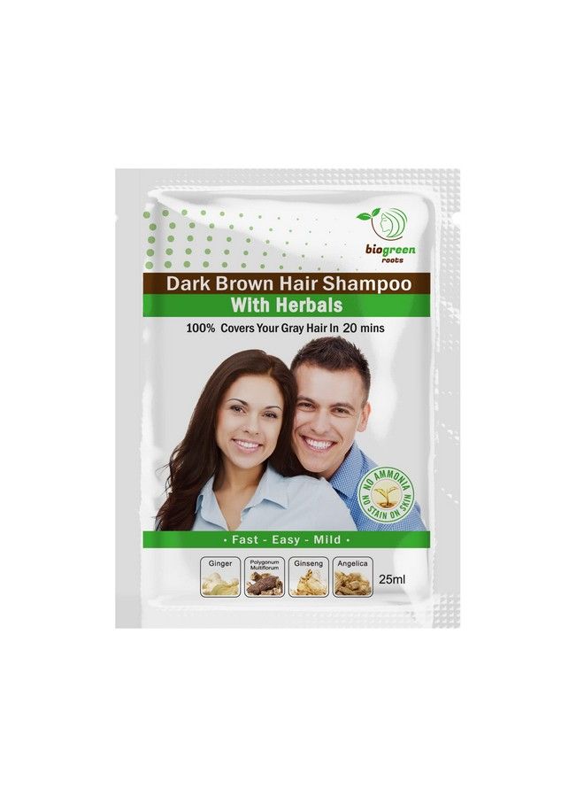 BIOGREEN ROOTS Shampoo 5 Pouches Dark Brown Hair Color Shampoo With Herbals For Men And Women New & Improved Formula All Hair Types With Herbals Ingredients Dark Brown Hair Shampoo 5 Pouches With 5 Pair Of Gloves.  - Image 5