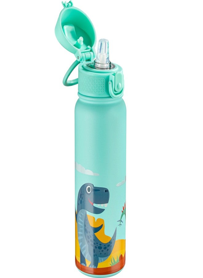 OLDLEY 20 Oz Insulated Stainless Steel Water Bottle For Kids, With Straws Leak-proof, Kids Water Bottles For School Boys Girls,Dinos - Image 1