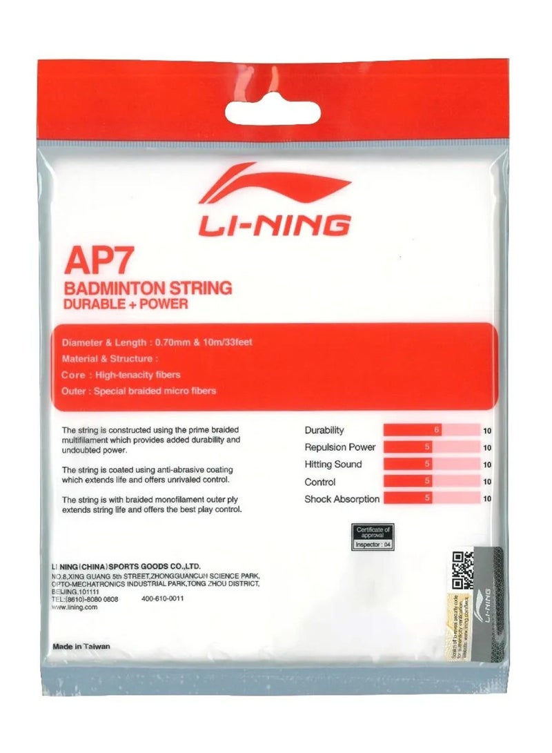 Li-Ning Ap - 7 Badminton String - Lime - Image 3