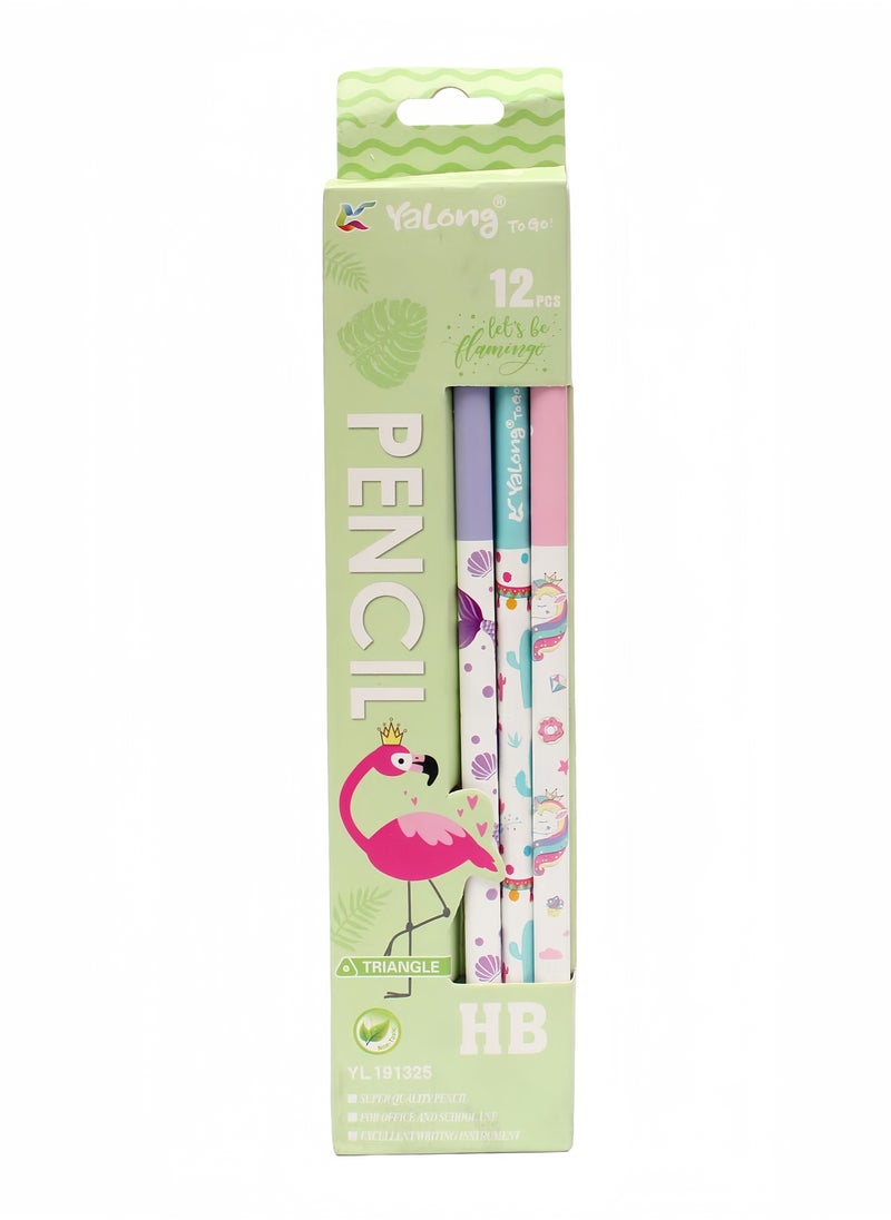 YALONG Yalong-Triangler Pencil HB Set Of 12 Piece 