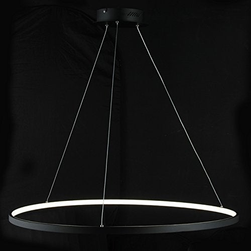 LightInTheBox Modern LED Chandelier 31.5" Ring Pendant Light Fixture Dimmable with Remote Control Minimalist Halo Dining Hanging Light Fixture Black for Living Room Dinning Room Bedroom (80cm) - Image 5