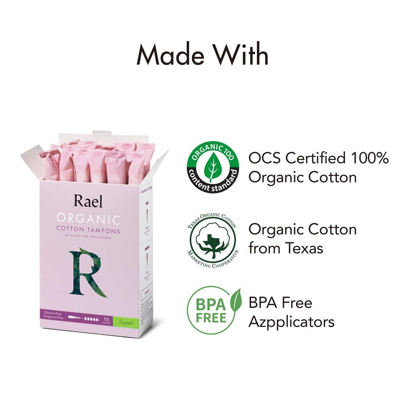 Rael Tampons Made with Organic Cotton Super - Image 3