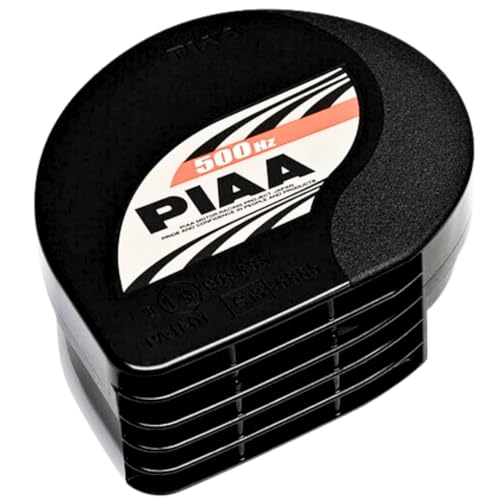 PIAA 76501 Universal Loud Horn for Car Truck Motorcycle SUV UTV ATV Van Slim Line 500Hz Truck Horns for Pickups Replacement Kit (Pack of 1) - Image 1