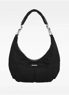 Styli Quilted Hobo Bag with Metal Trim 