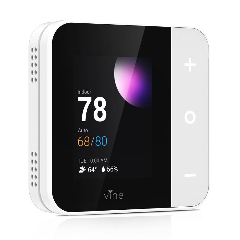 Vine Thermostat for Home with Touchscreen Color Display WiFi Smart Thermostat Compatible with Alexa and Google Assistant 7day8period Programmable Energy Saving CWire Required Screen Size 28