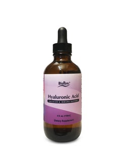 Hyaluronic Acid Liquid Solution All Natural Highly Bioavailable Form Of Hyaluronic Acid For Oral & Topical Use To Benefit Joint Lubrication And Skin Hydration Elasticity 4 Fl Oz