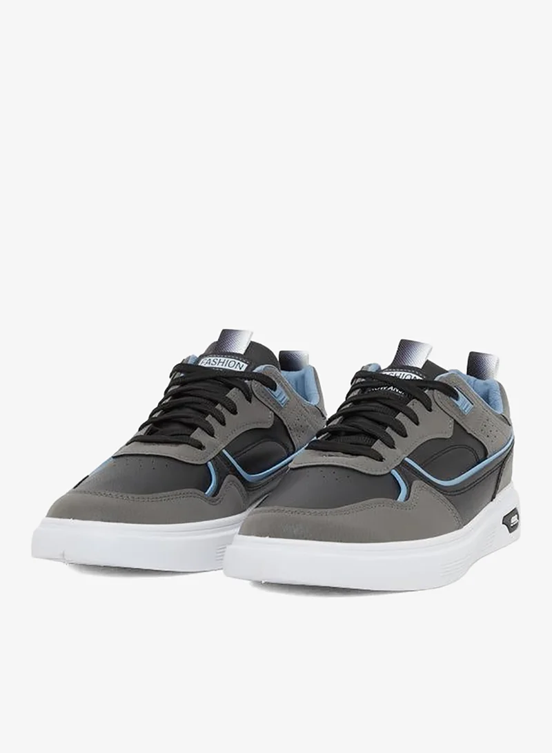 Styli Active Color Block Platform Sole Lace Up Sneakers