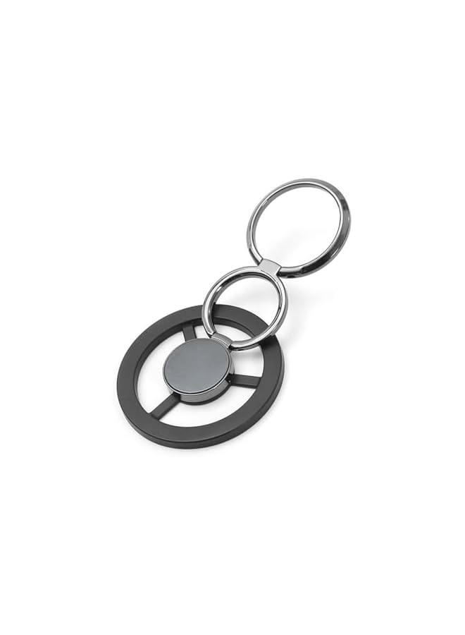 S-TOP Magnetic Ring Phone Holder with 2 Adjustable Foot Rings - 360° Rotatable for Finger Grip & Desktop Stand (purple) - Image 2