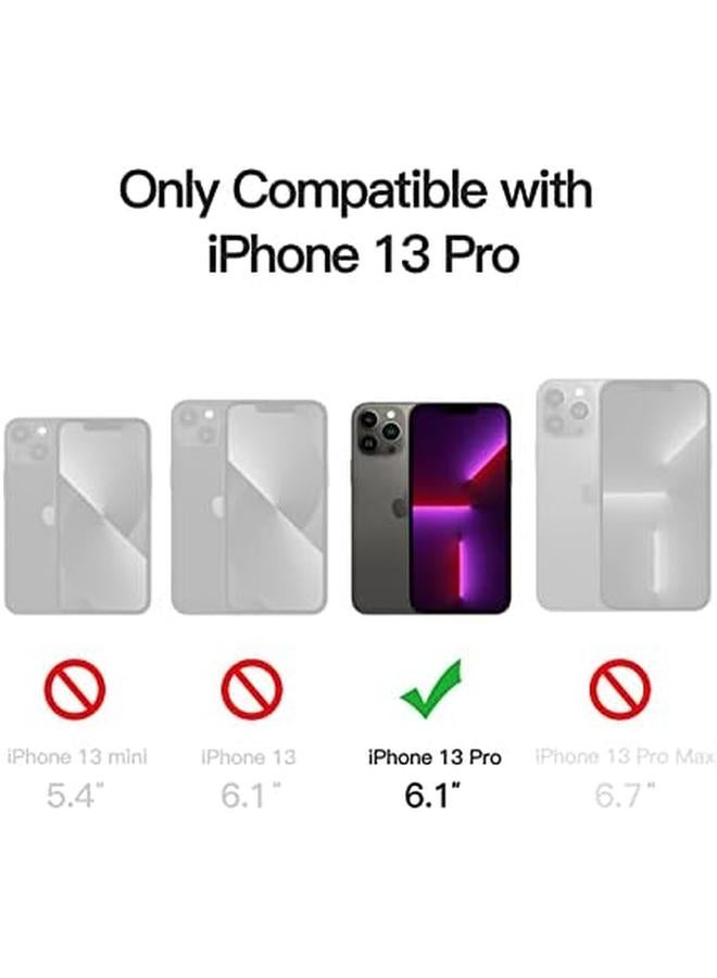 جي تيك جراب مغناطيسي لهاتف iPhone 13 Pro مقاس 6.1 بوصة متوافق مع Magsafe مع عدسة كاميرا خلفية شفافة غير لامعة حماية كاملة غطاء هاتف نحيف مقاوم للصدمات باللون الأزرق الداكن - Image 2