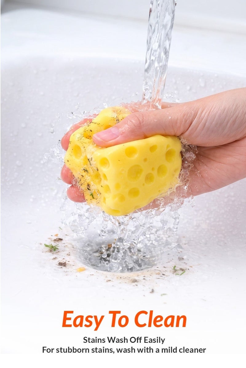 Duravel Cheese Squishy Slow Rising Stress Relief Fidget Toy 4.5cm Soft PU Cheese Block Squeeze Toy for Kids & Adults Anti Anxiety Sensory Squishies - Image 4