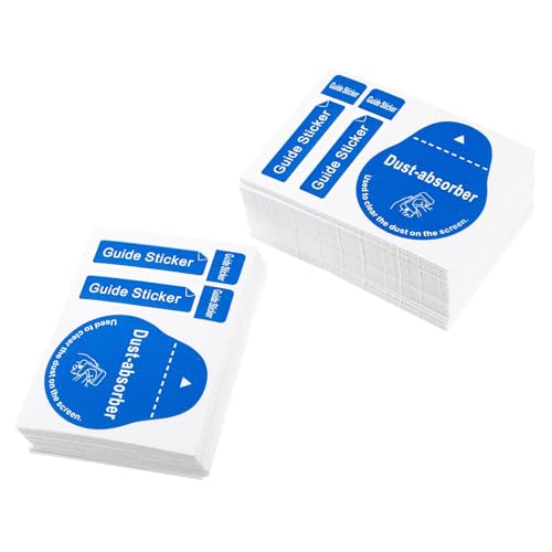 Uonlytech 200pcs LCD Screen Cleaning Stickers Film Dust Removal Stickers Dust Removal Tool Phone Screen Paper Decals Cleaning Phone Tool for Home Use - Image 1