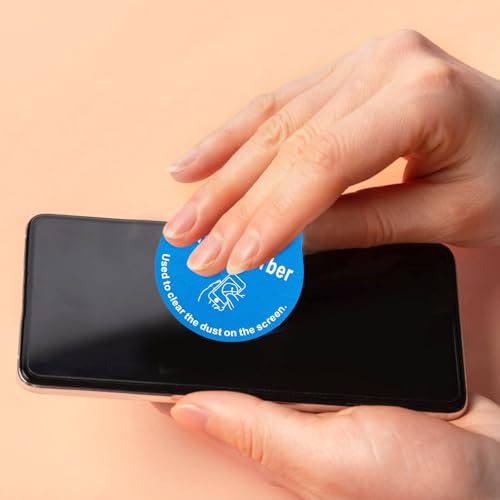 Uonlytech 200pcs LCD Screen Cleaning Stickers Film Dust Removal Stickers Dust Removal Tool Phone Screen Paper Decals Cleaning Phone Tool for Home Use - Image 3