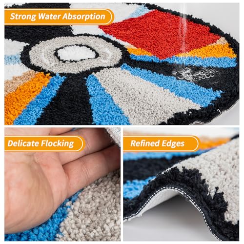 Niyanghome CD Rug - 40 inch Tufted Hypebeast Non-Slip Bath Mat Cool Record Rugs and Aesthetic Carpet for Bedroom & Living Room Decor - CD Carpet Y2K Doormat for Y2K Room Decor - Image 5