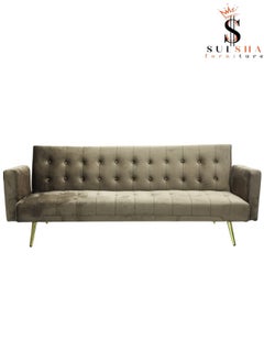 سلشا الحديثة مكتب النسيج الكتان مثل أريكة قطيفة كرسي Loveseat مربع درابزين أريكة سرير فندق طقم أريكة للترفيه الأريكة اللون البني  - Image 1