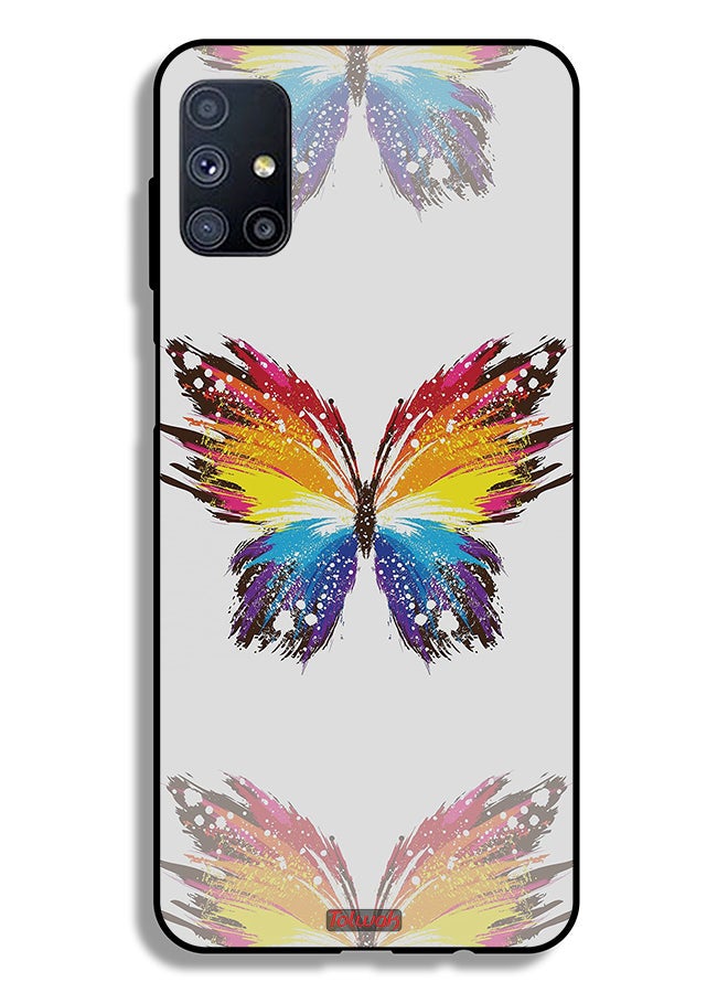 Tolwak غطاء حماية لهاتف سامسونج جالاكسي M51 فن رقمي خلفية بسيطة الحد الأدنى فراشة - Image 2