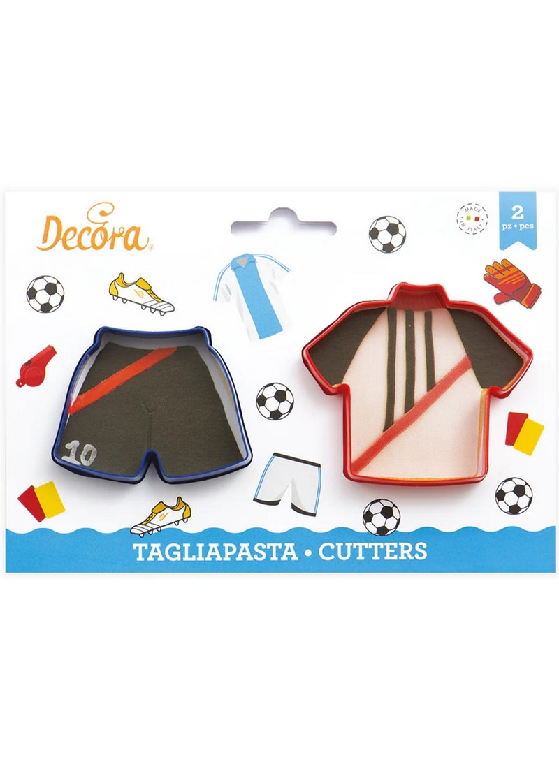 ديكورا قوالب بسكويت بلاستيكية للقمصان والسراويل القصيرة، قطعتان - Image 1