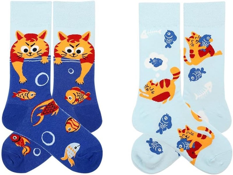 Luckam 5 Pairs Womens Animal Funny Socks, Cute Cat Dog Cotton Socks for Ladies - Thermal Warm Socks for Winter - Image 4